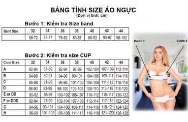 Bảng phân Size áo ngực